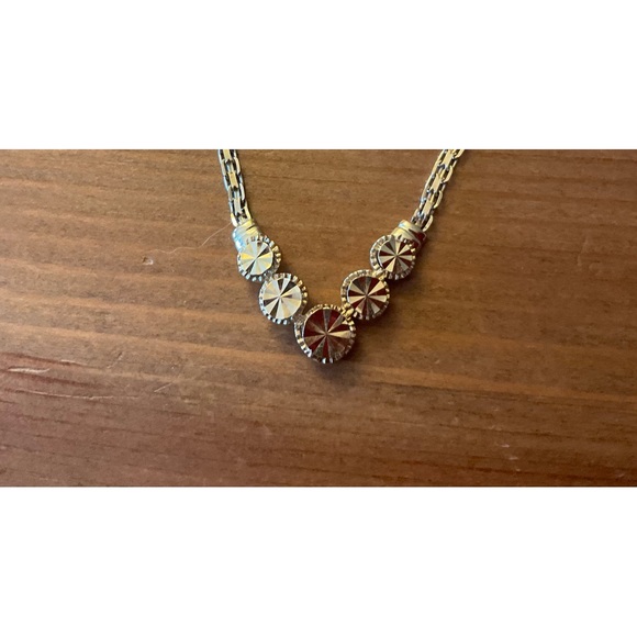 Beverly Hills Gold 14k gold 16” inch round cut  v shaped necklace rare/ vintage - Picture 10 of 12